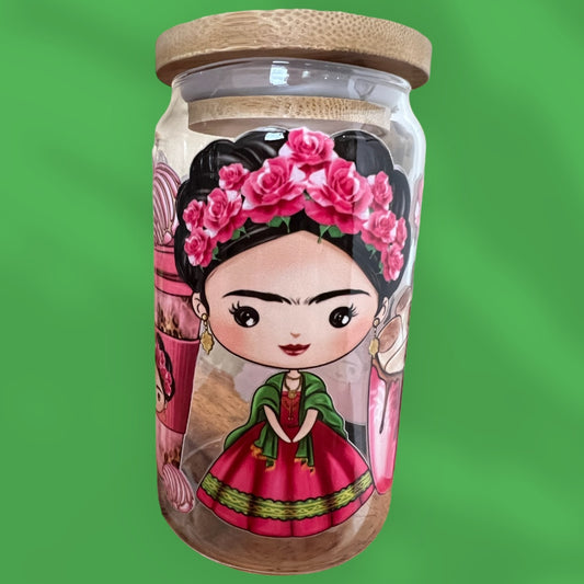 Floral Pink Frida Cup - oddsandendz