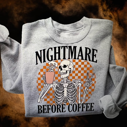 Nightmare Before Coffee Crewneck - oddsandendz