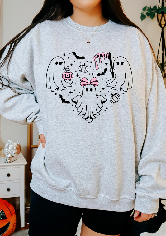 Ghosties Heart Sweatshirt
