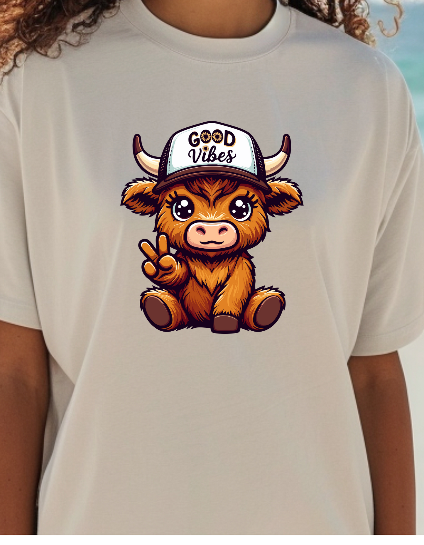 Good Vibes Cow Tee