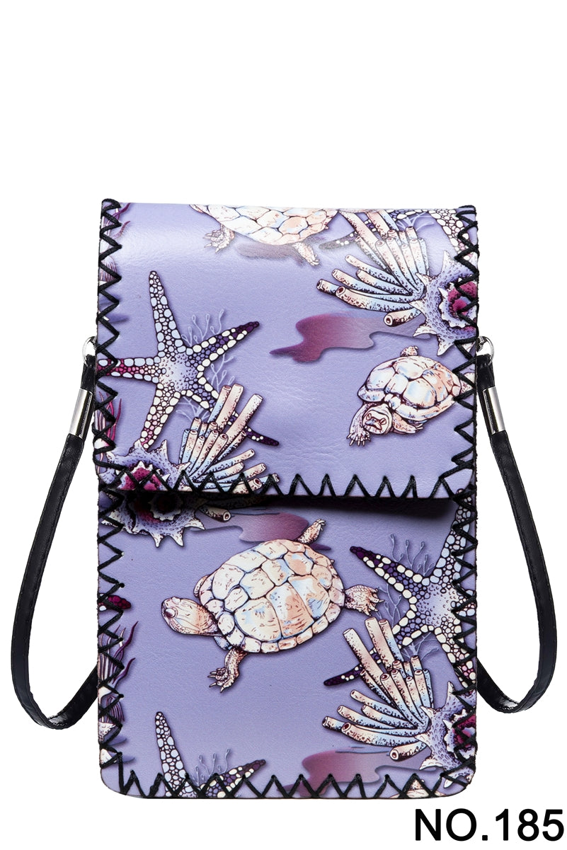 Turtle Print Crossbody Bag  -oddzandendz