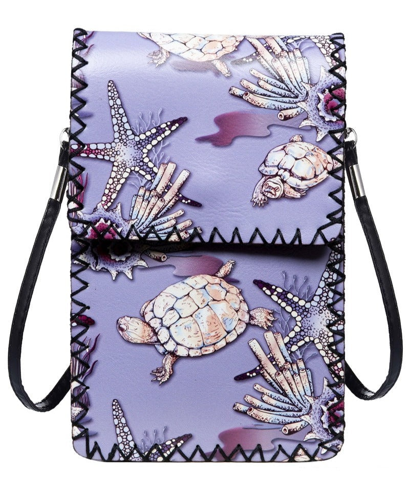 Turtle Print Crossbody Bag 