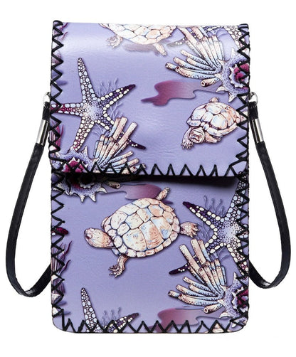 Turtle Print Crossbody Bag 