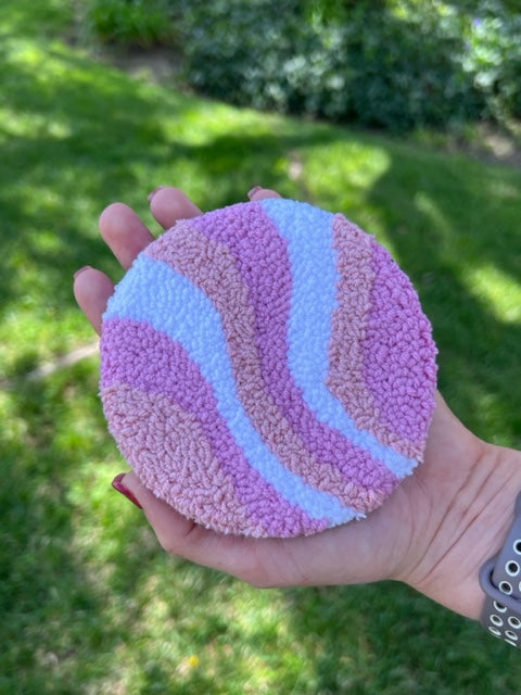 Pink Swirl Mug Rug - oddsandendz